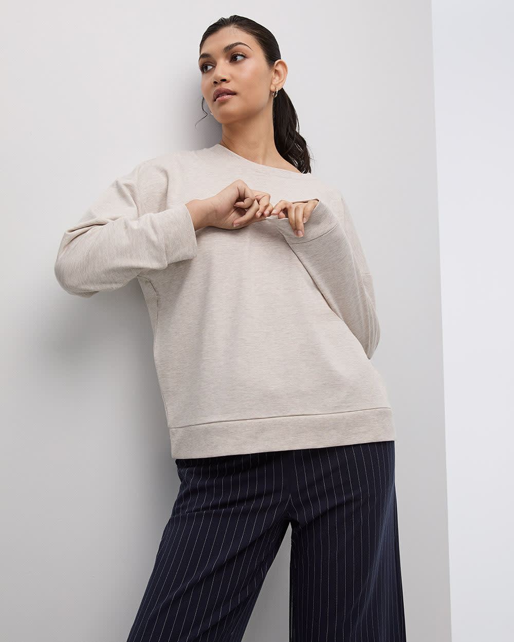 Long-Sleeve Crew-Neck Sweatshirt - R Essentials - Image 11