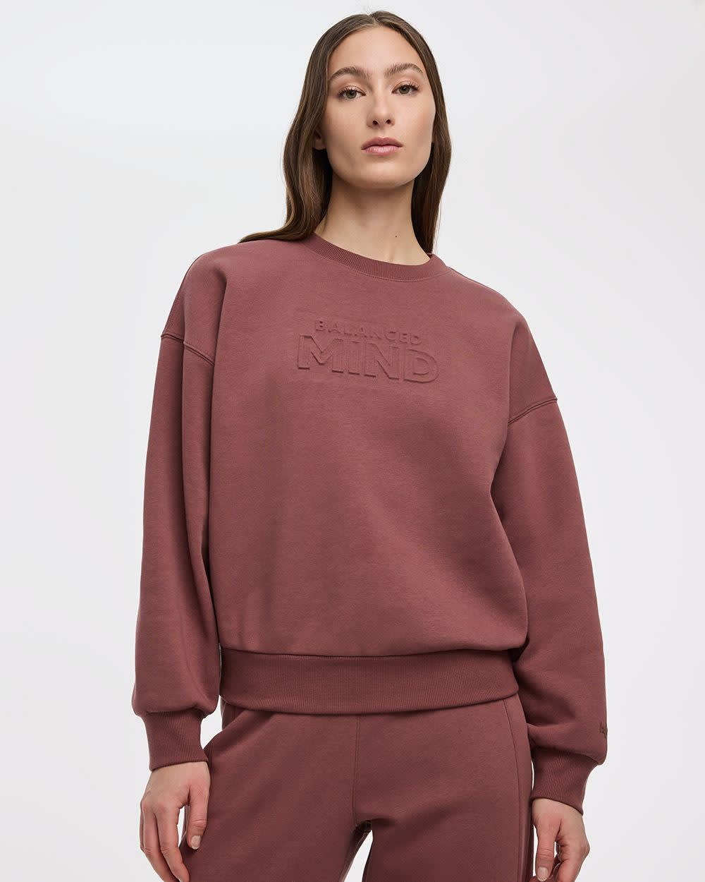 Fleece Embossed Sweatshirt - Hyba - Image 3