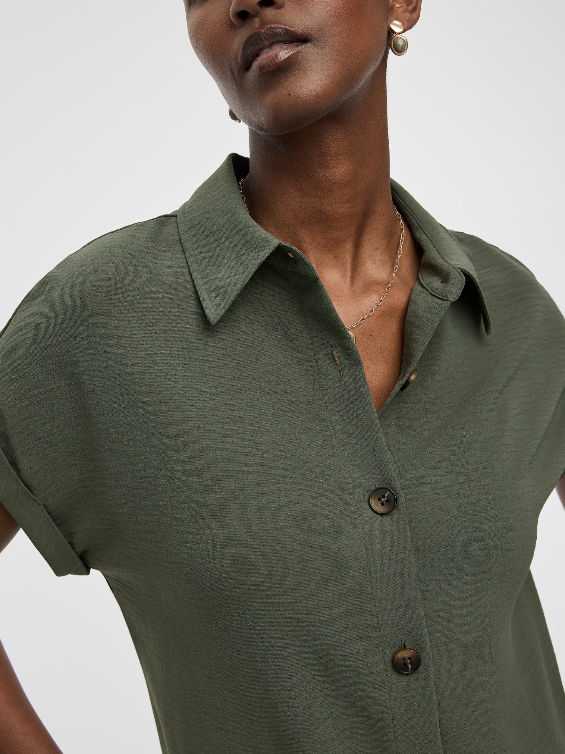 Short-Sleeve Shirt Dress - Image 6