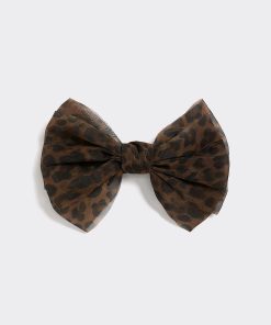 Hair Clip with Leopard Bow