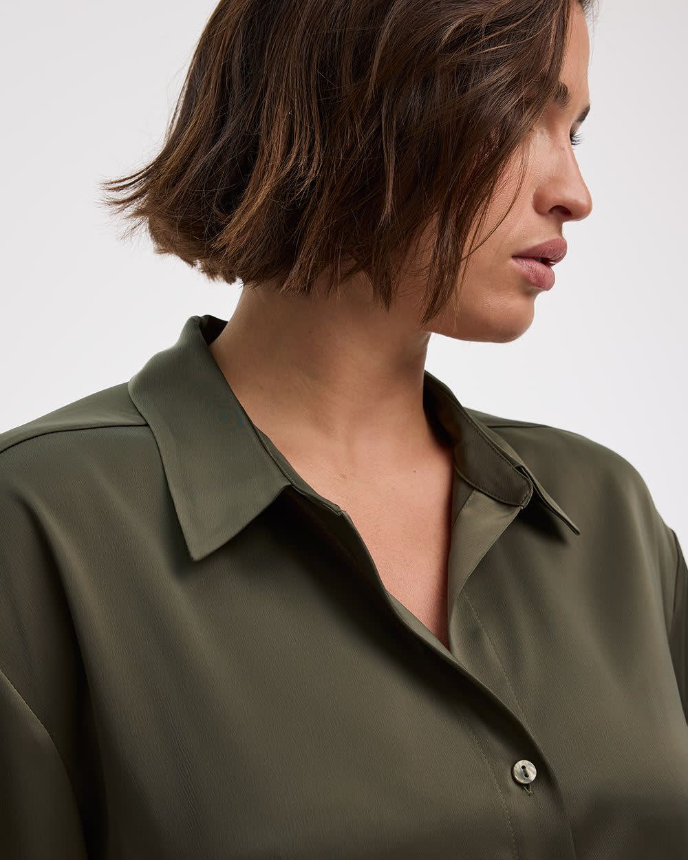 Satin Long-Sleeve Shirt - Image 16