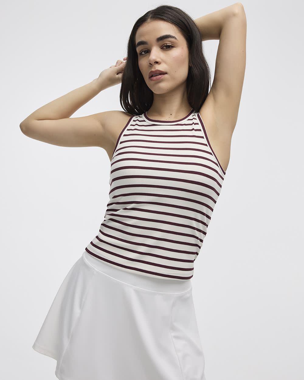 Ribbed Fitted Tank wtih Stripes - Hyba - Image 7