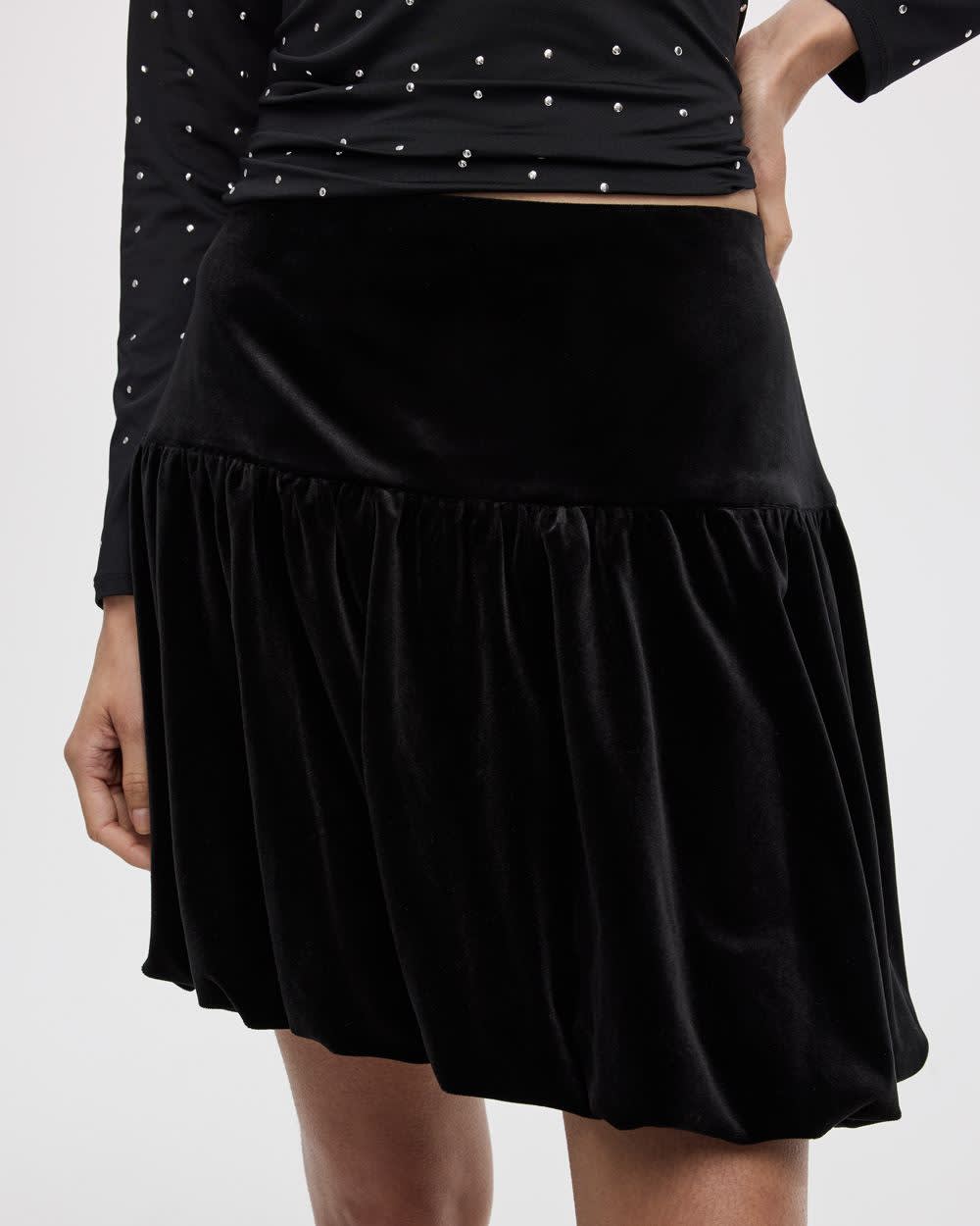 Velvet Bubble Mini-Skirt - Image 4
