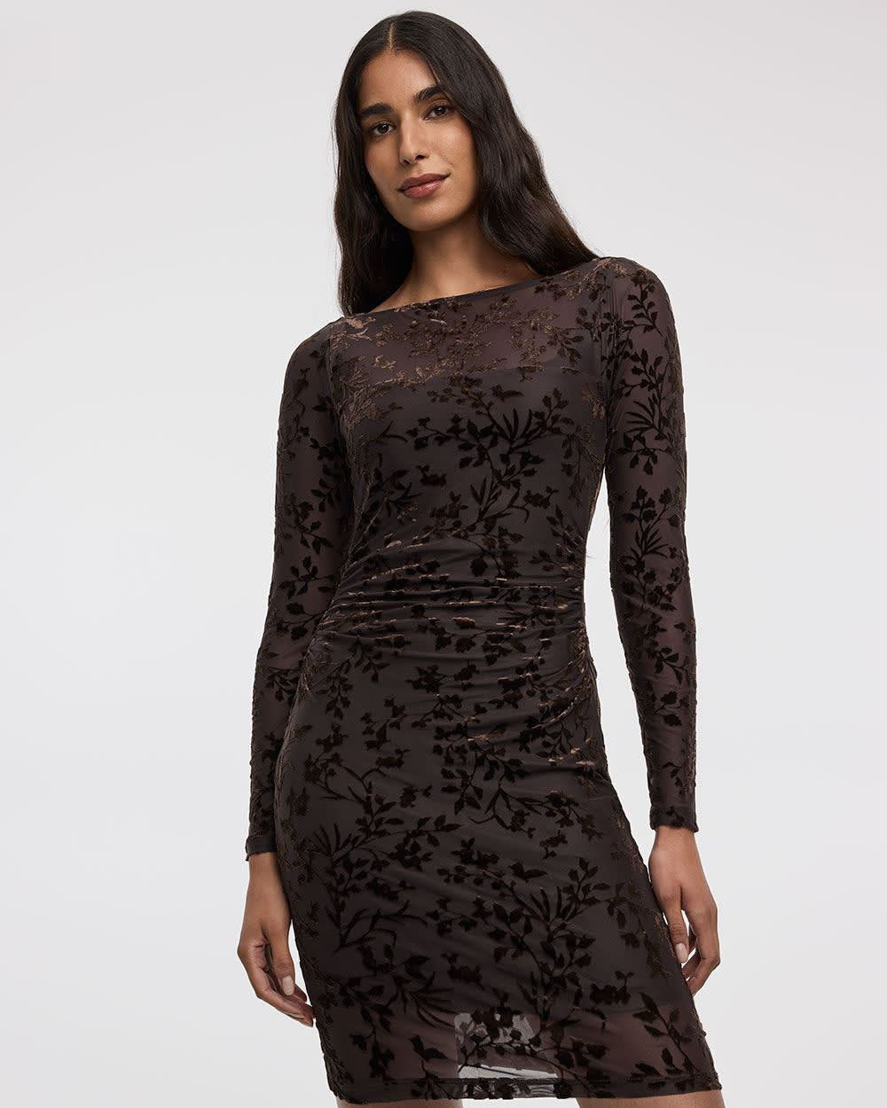Long-Sleeve Bodycon Mini Dress - Image 7