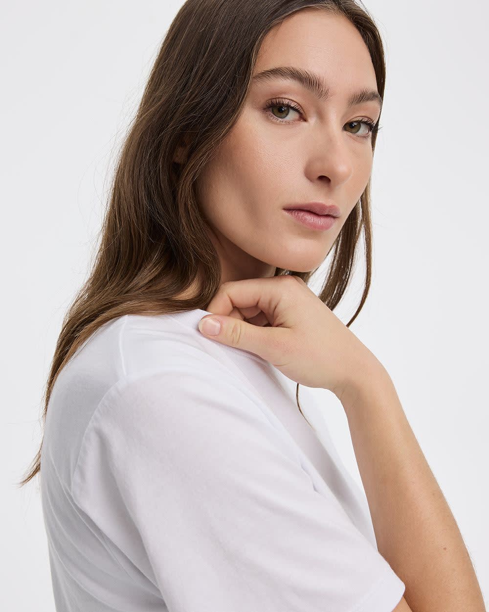 Crew-Neck Tee with Bubble Hem - Image 8