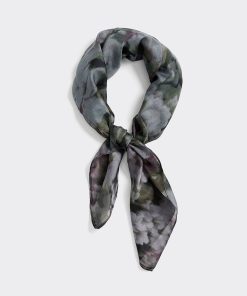 Square Scarf with Floral Print