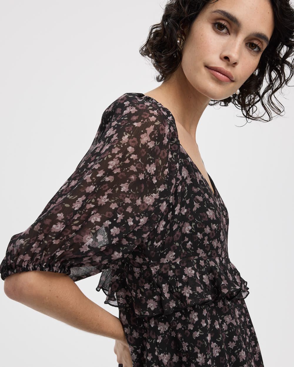 Long-Sleeve Empire Dress with Sweetheart Neckline - Image 4
