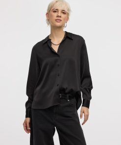 Satin Long-Sleeve Shirt
