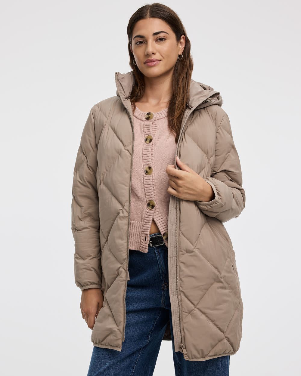 Long Hooded Puffer Jacket - Image 13
