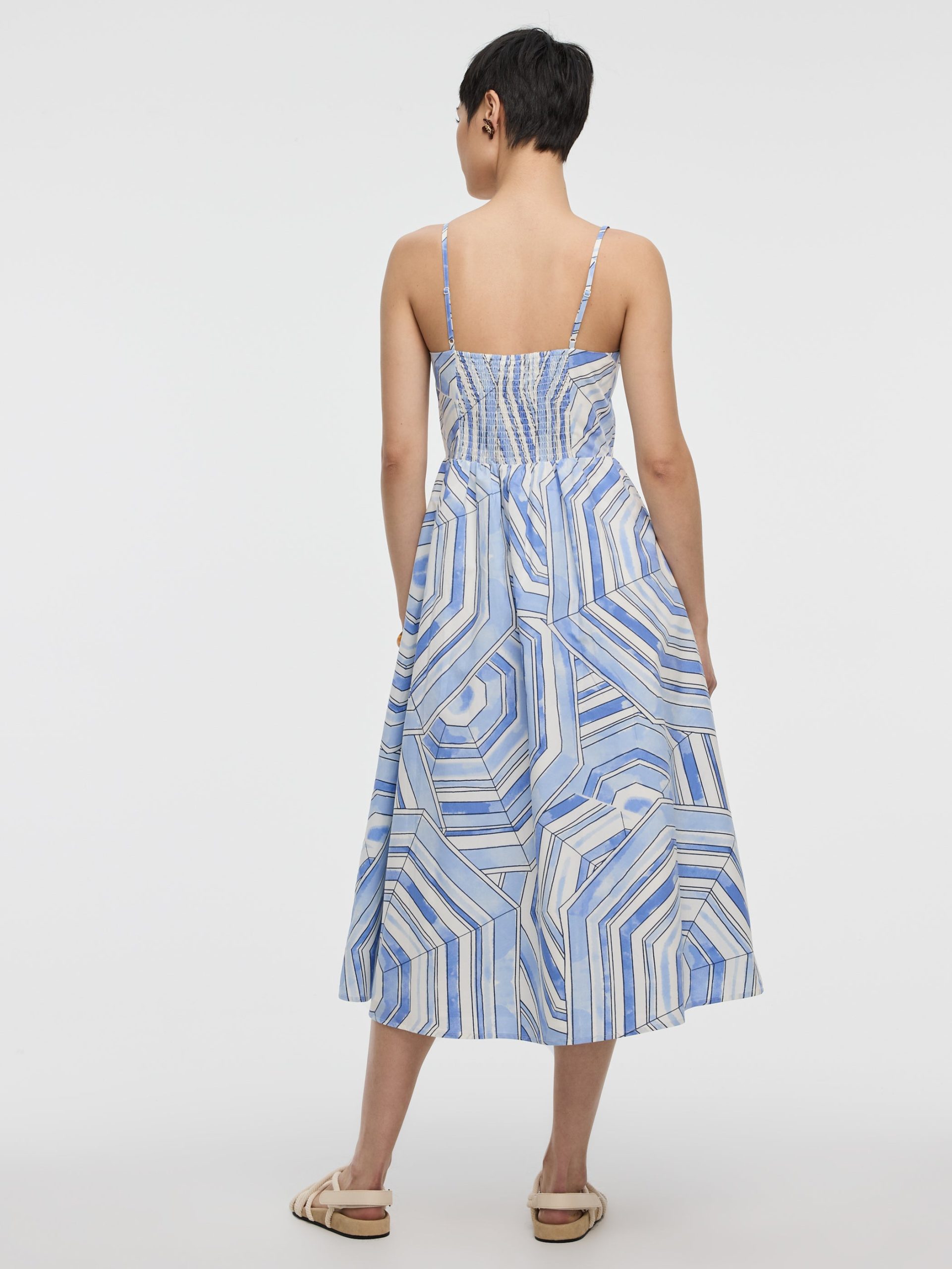 Sleeveless Fit and Flare Midi Dress - Image 3
