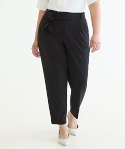 Tapered-Leg High-Rise Pant with Sash - Curvy Fit - The Timeless