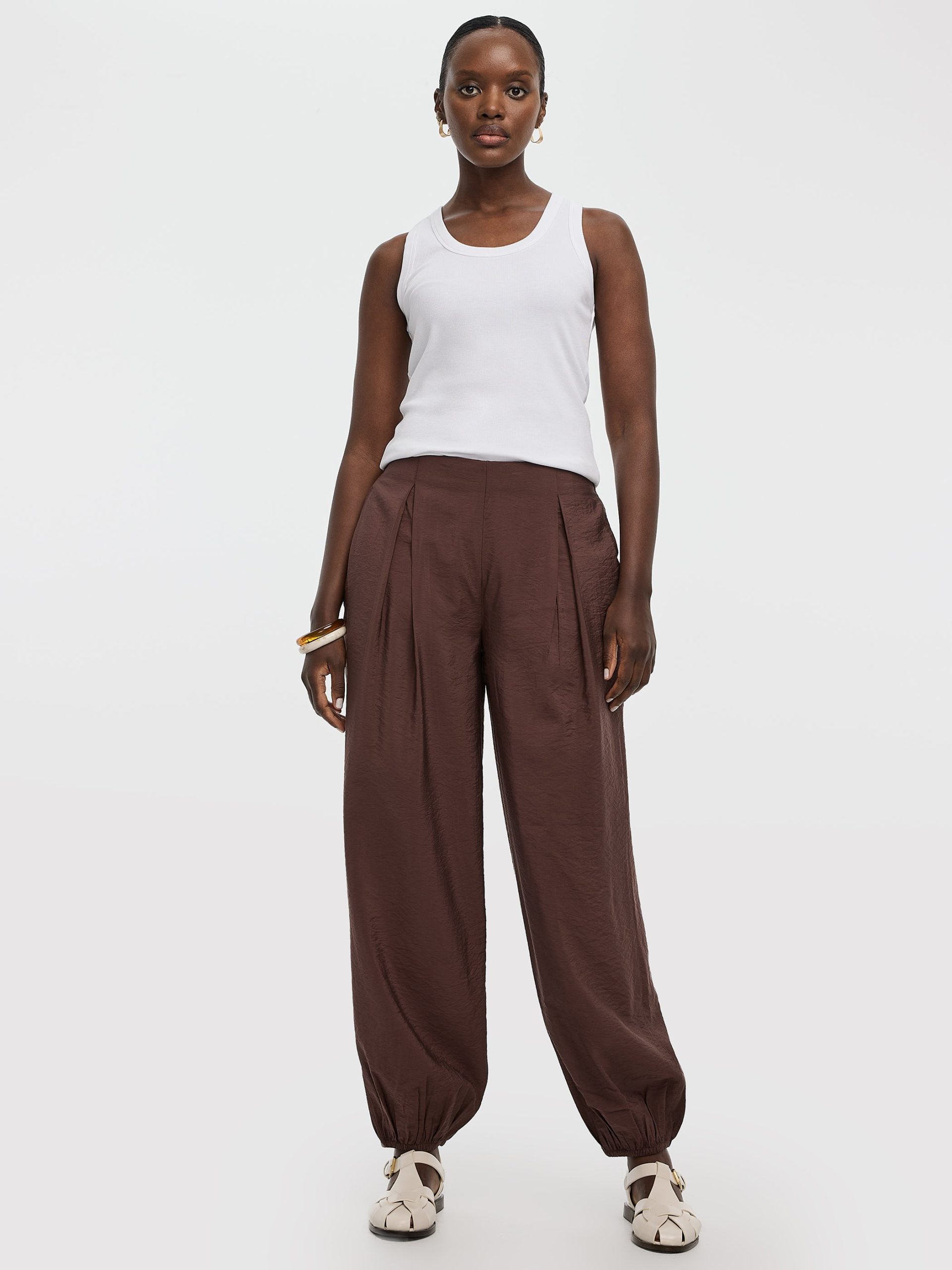 Balloon-Leg High-Rise Pull-On Pant - Image 6