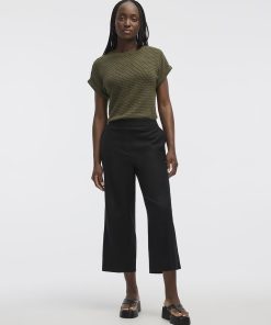 Cropped Wide-Leg Linen-Blend Pant - Petite