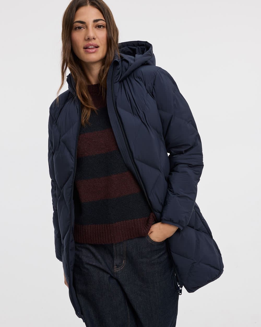 Long Hooded Puffer Jacket - Image 18