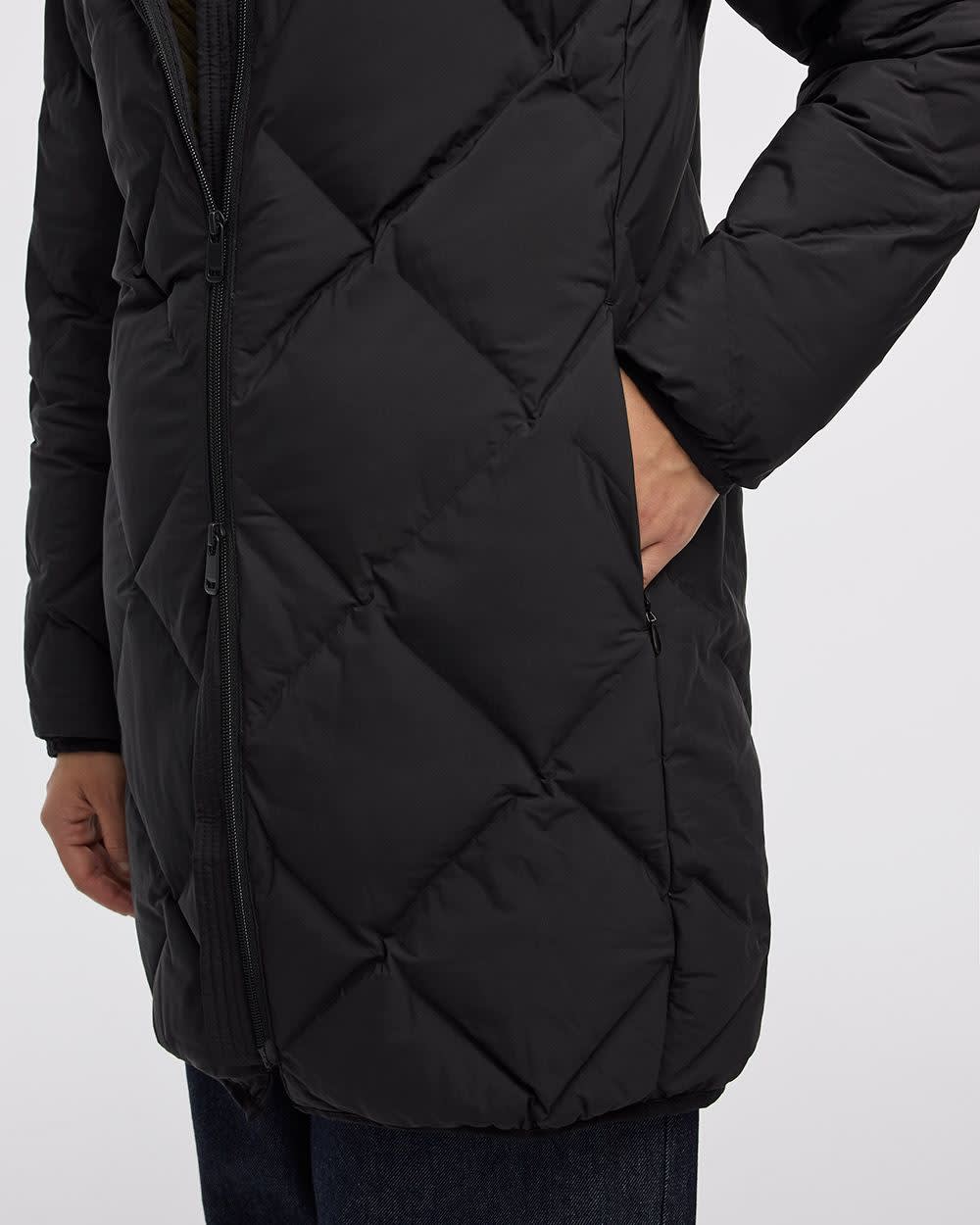 Long Hooded Puffer Jacket - Image 4