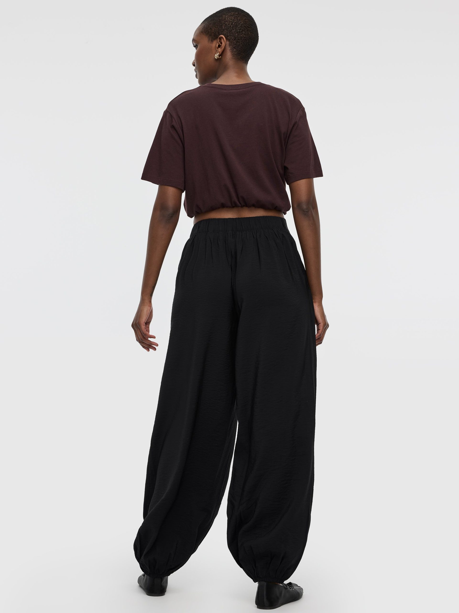 Balloon-Leg High-Rise Pull-On Pant - Image 4