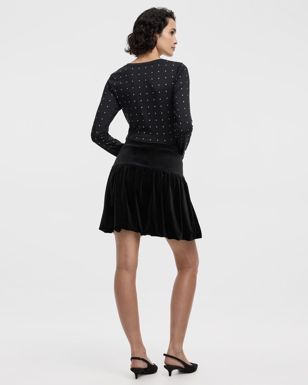 Velvet Bubble Mini-Skirt - Image 2