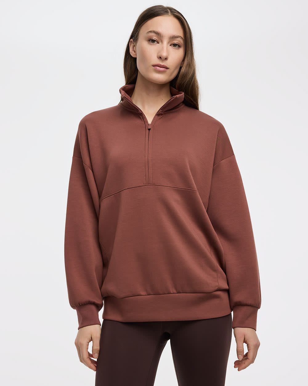 Half-Zip Mock-Neck Pullover - HYLUX Hyba - Image 10