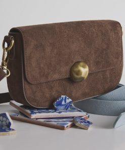 Faux Suede Crossbody Purse