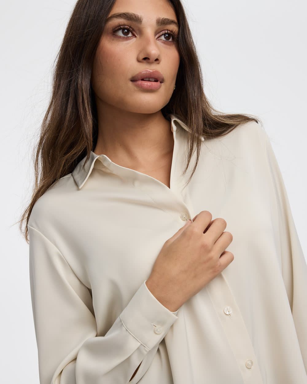 Satin Long-Sleeve Shirt - Image 8