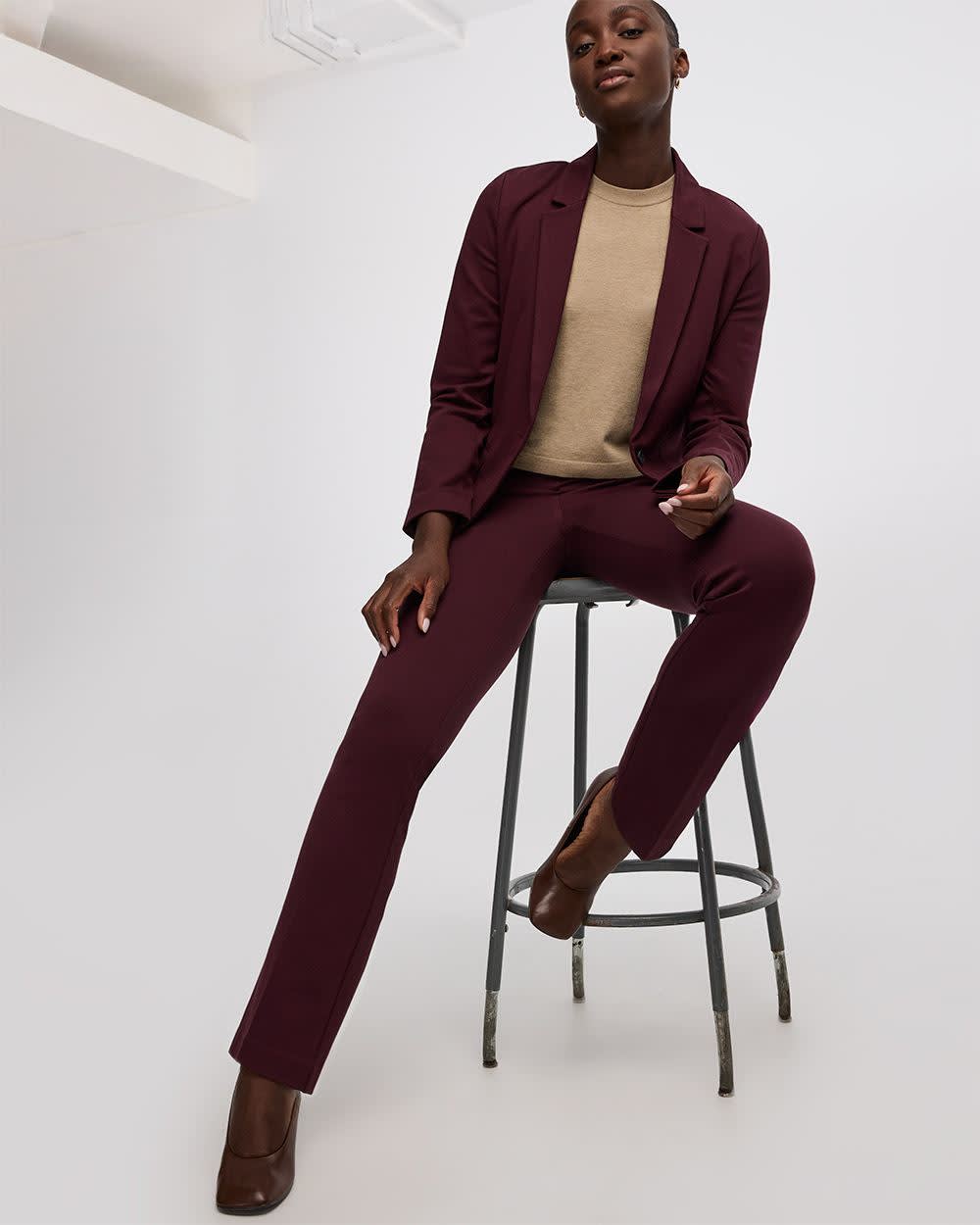 Straight-Leg High-Rise Pants - The Modern Stretch (R) - Image 14
