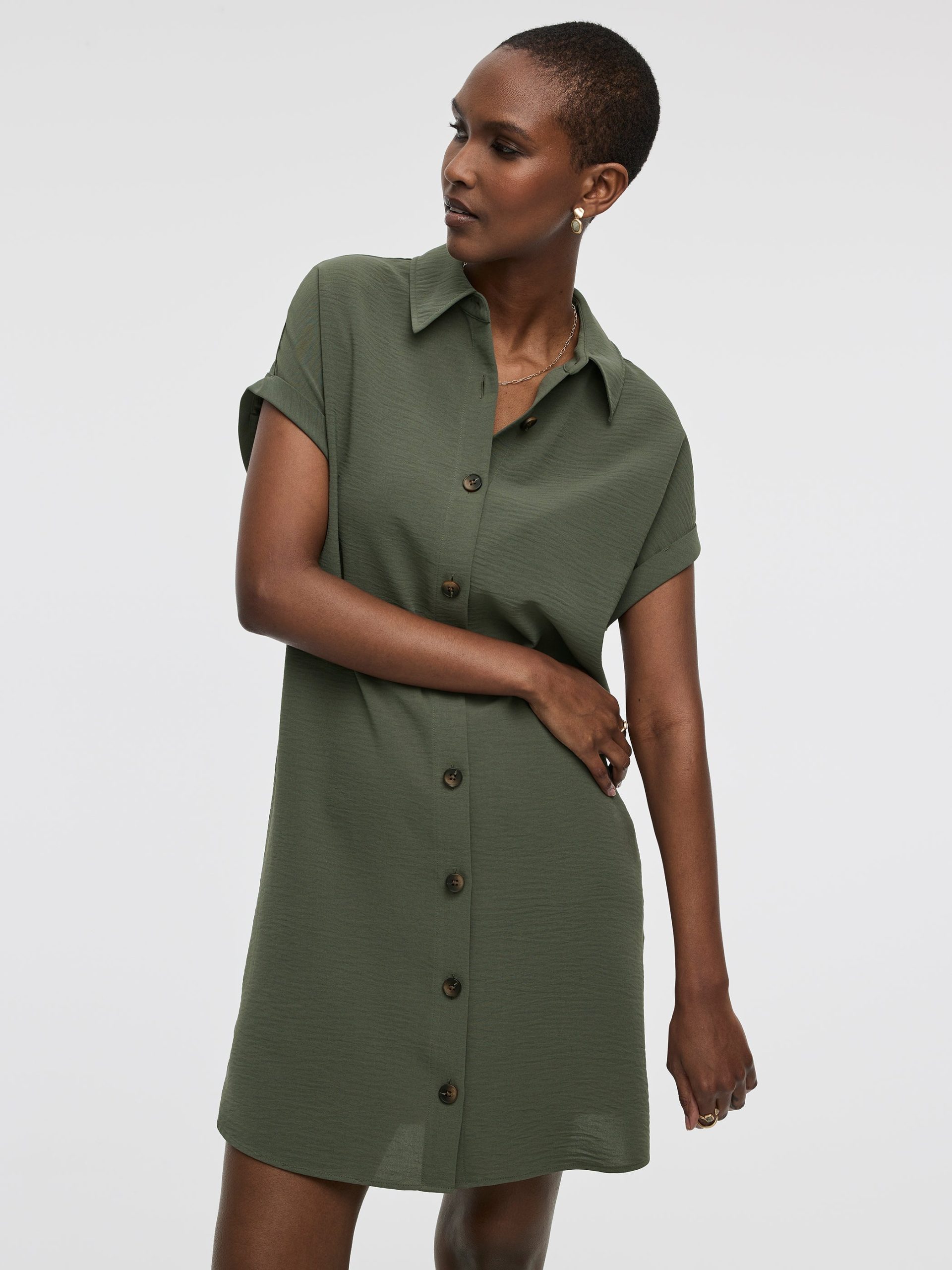 Short-Sleeve Shirt Dress - Image 8