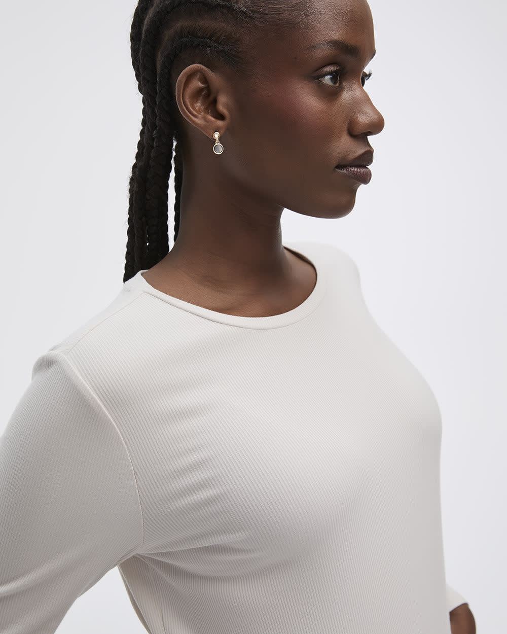 Long-Sleeve Crew-Neck Ribbed Tee - R Essentials - Image 8