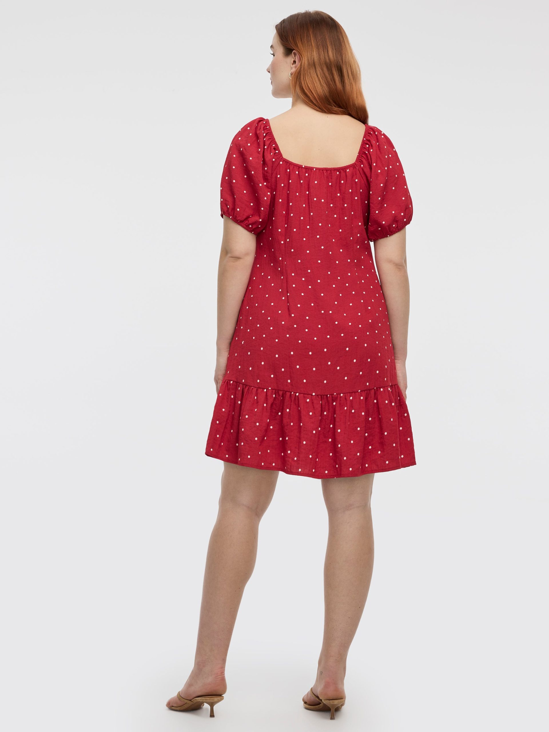 Short-Puffy-Sleeve Dress with Sweetheart Neckline - Image 7