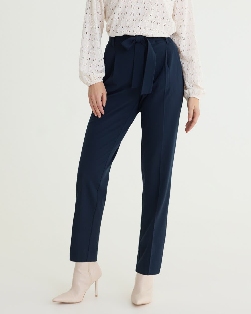 Tapered-Leg High-Rise Pant with Sash - Curvy Fit - The Timeless - Image 6