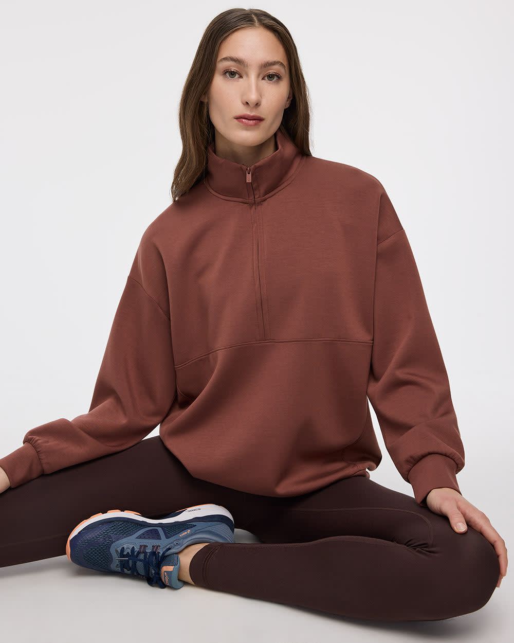 Half-Zip Mock-Neck Pullover - HYLUX Hyba - Image 8
