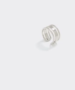Stainless Steel Textured Open Ring