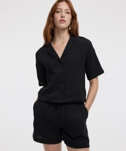 Waffled Short-Sleeve Shirt