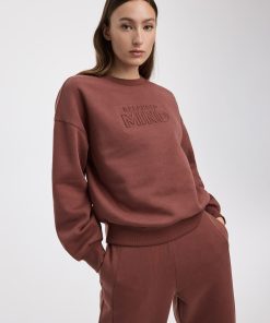 Fleece Embossed Sweatshirt - Hyba