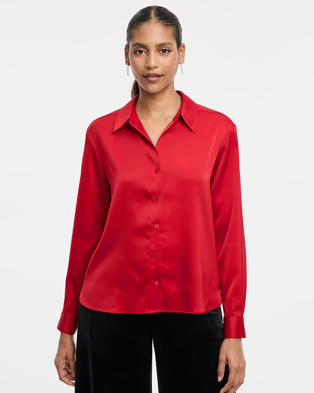 Satin Long-Sleeve Shirt - Image 22