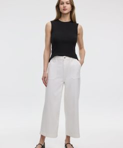 Flowy Wide-Leg High-Rise Cropped Jean