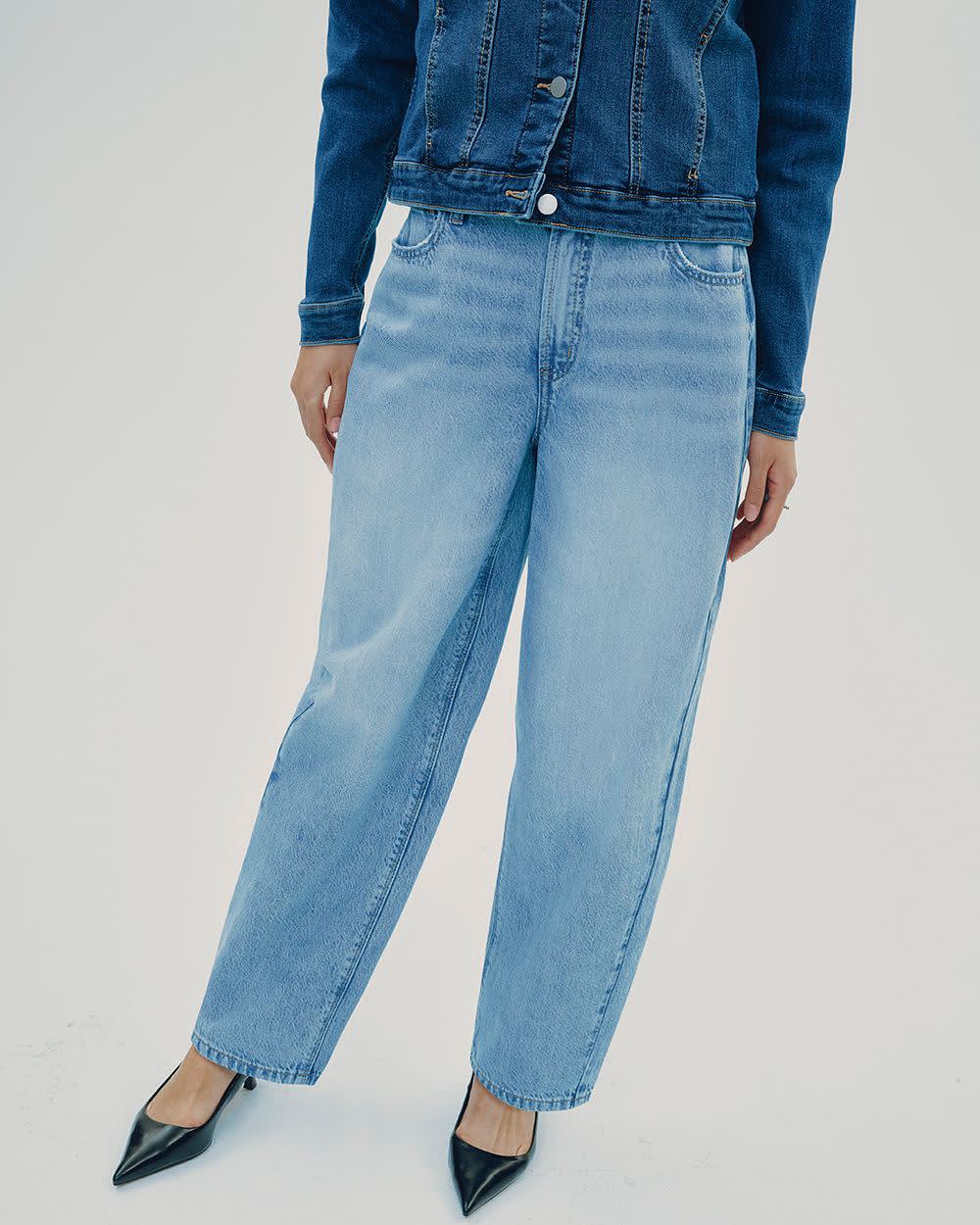 High-Rise Barrel Jeans - Image 11
