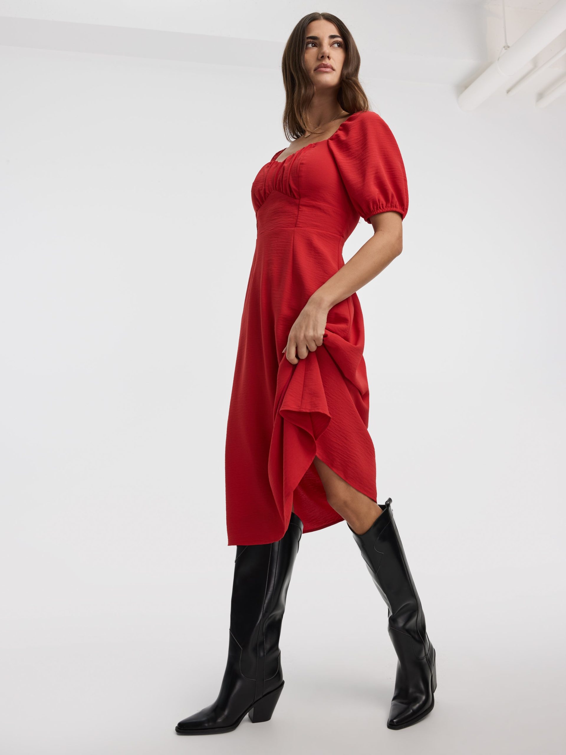 Maxi Dress with Bubble Sleeves - Image 4