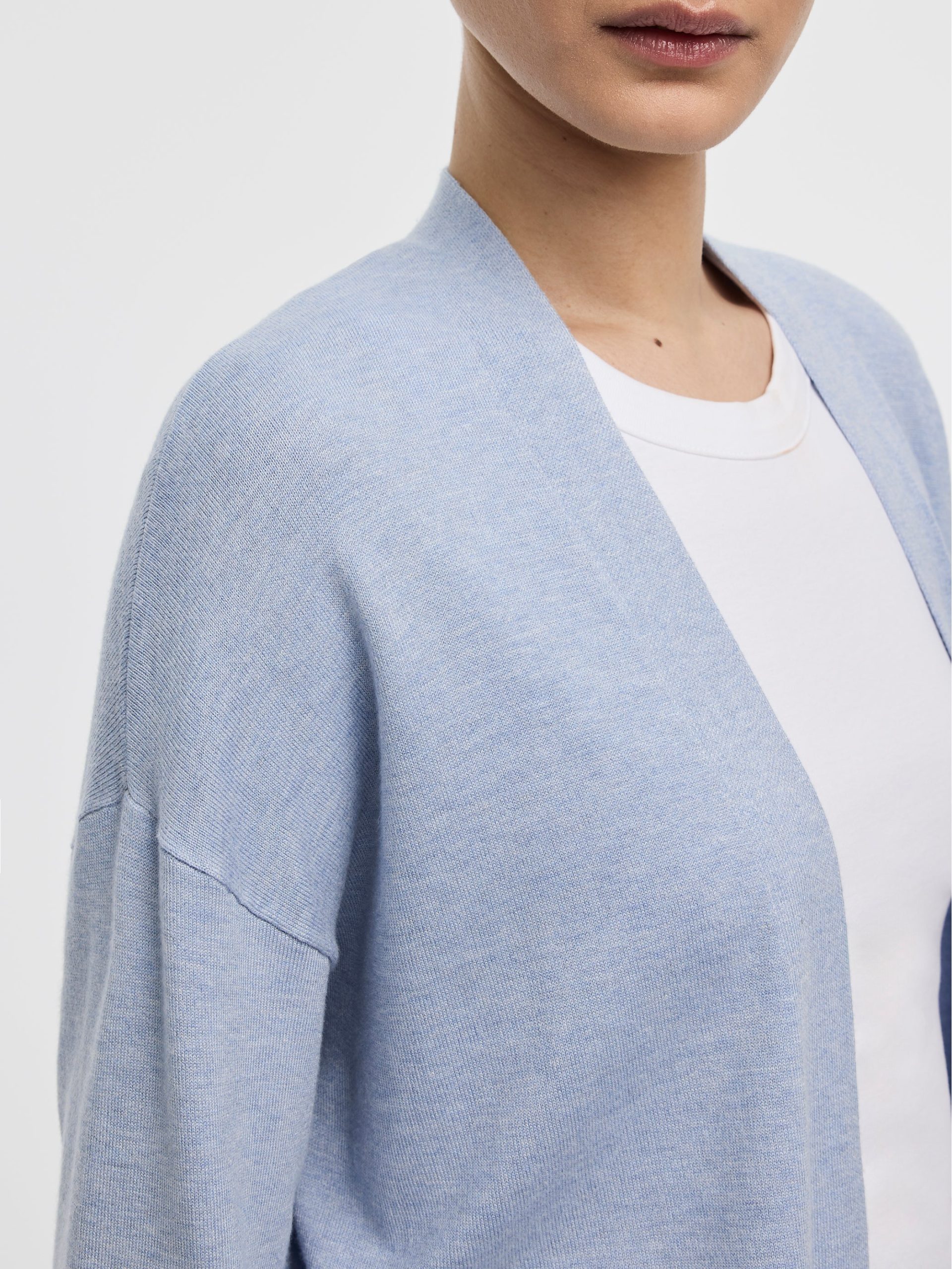 Long-Sleeve Open Cardigan with Pockets - R Essentials - Image 14