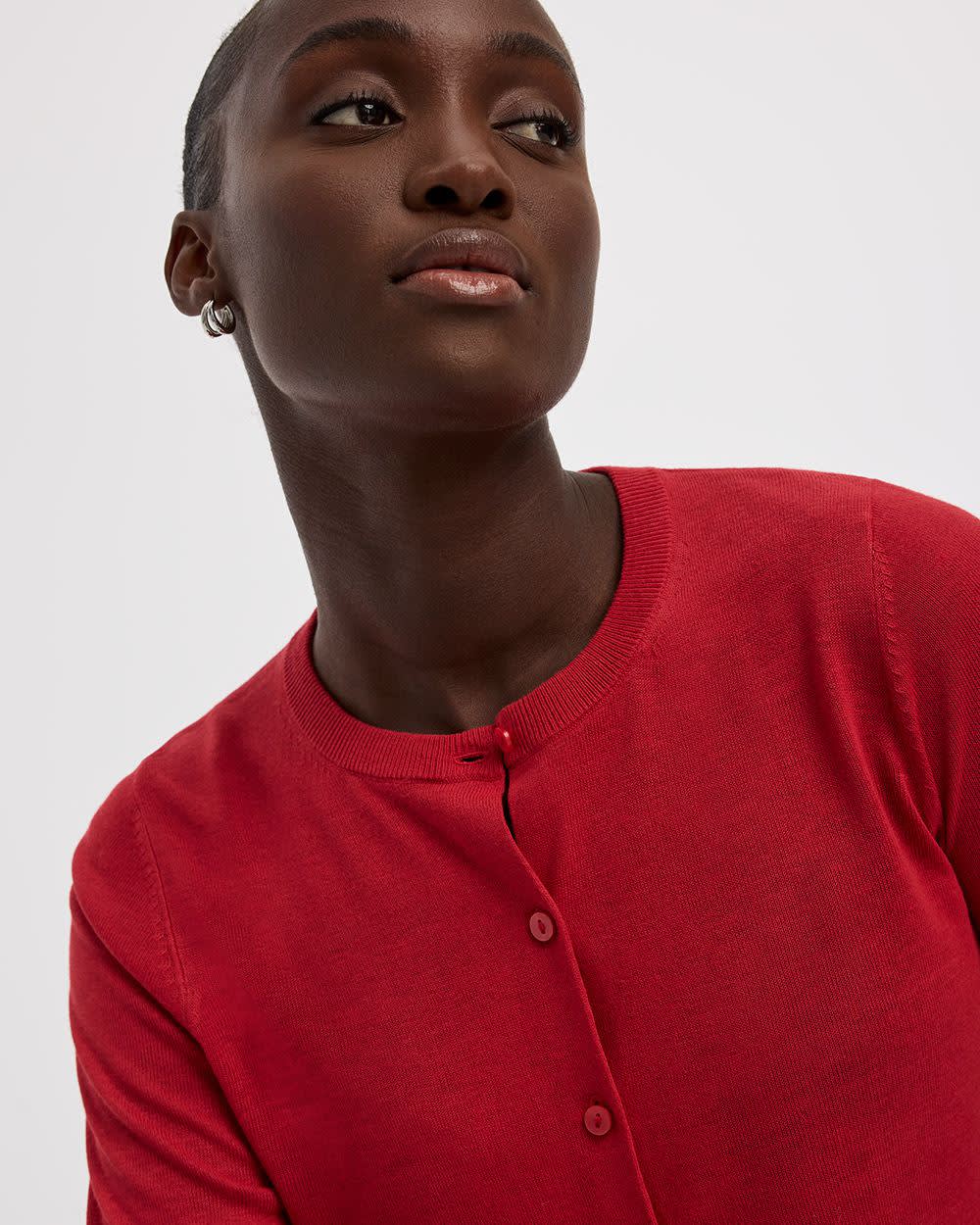 Crew-Neck Cardigan - R Essentials - Image 17