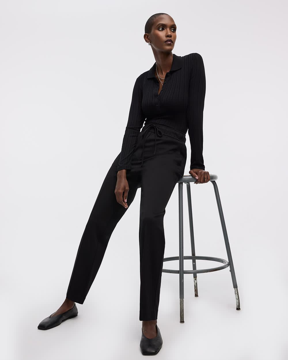 Tapered-Leg High-Rise Pants - The Modern Stretch (R) - Image 4