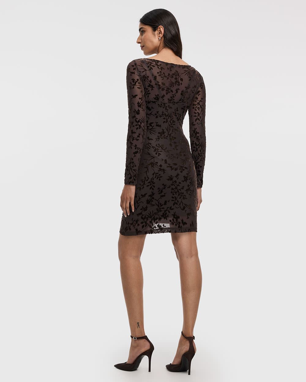 Long-Sleeve Bodycon Mini Dress - Image 6