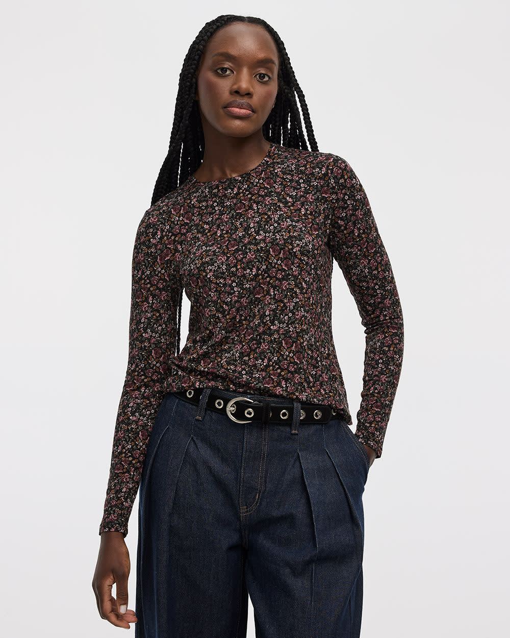 Long-Sleeve Crew-Neck Tee - R Essentials