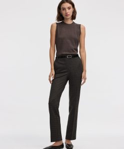 Straight-Leg High-Rise Plaid Pants - The Modern Stretch (R)