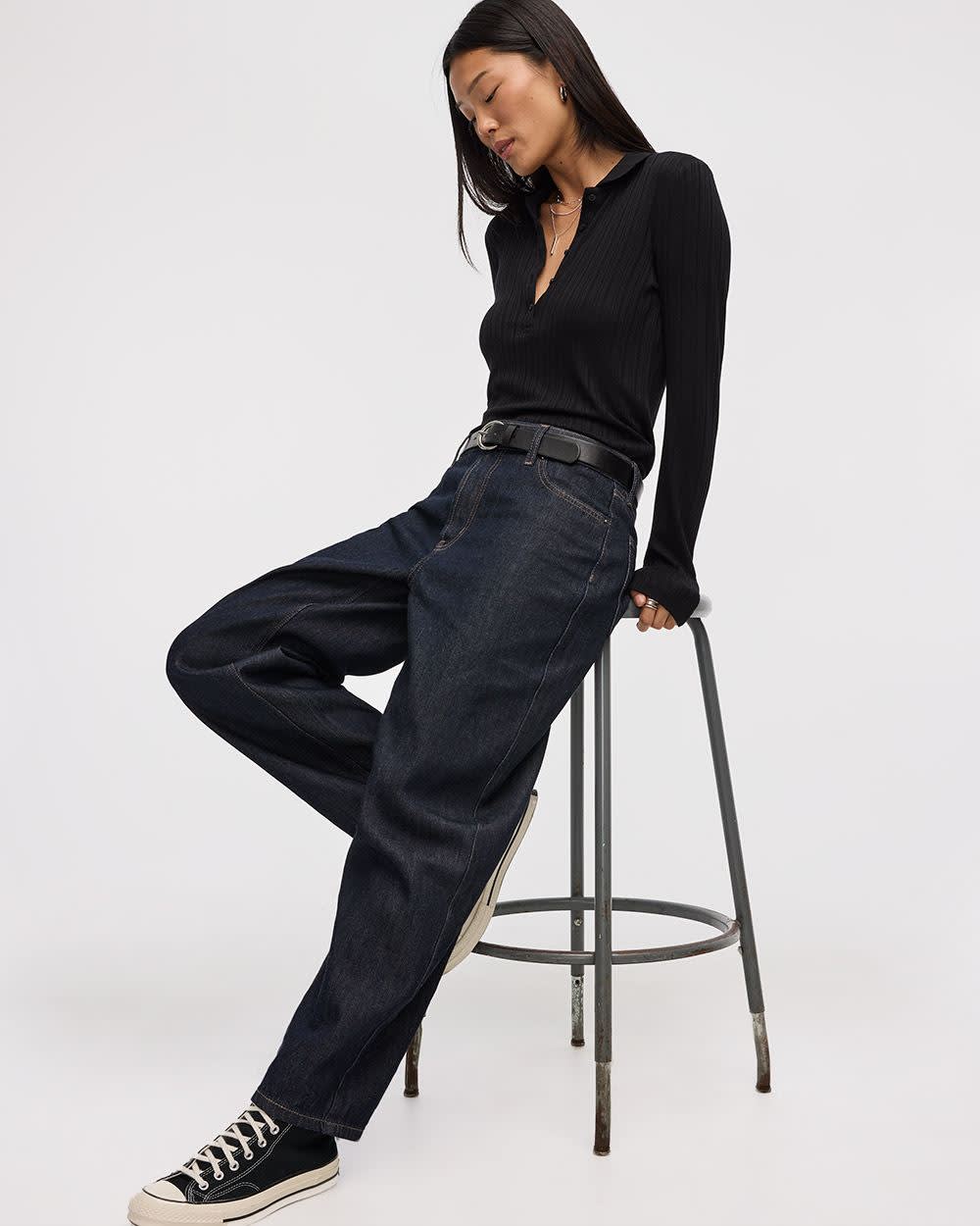 High-Rise Barrel Jeans - Image 15