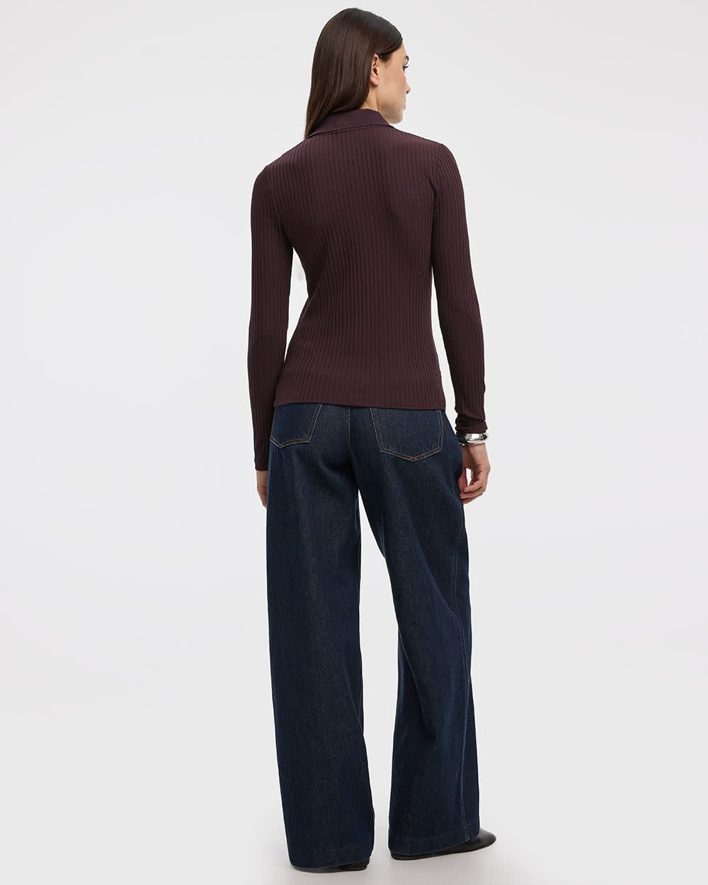 Long-Sleeve Polo Sweater - Image 6