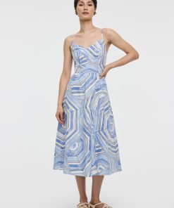 Sleeveless Fit and Flare Midi Dress