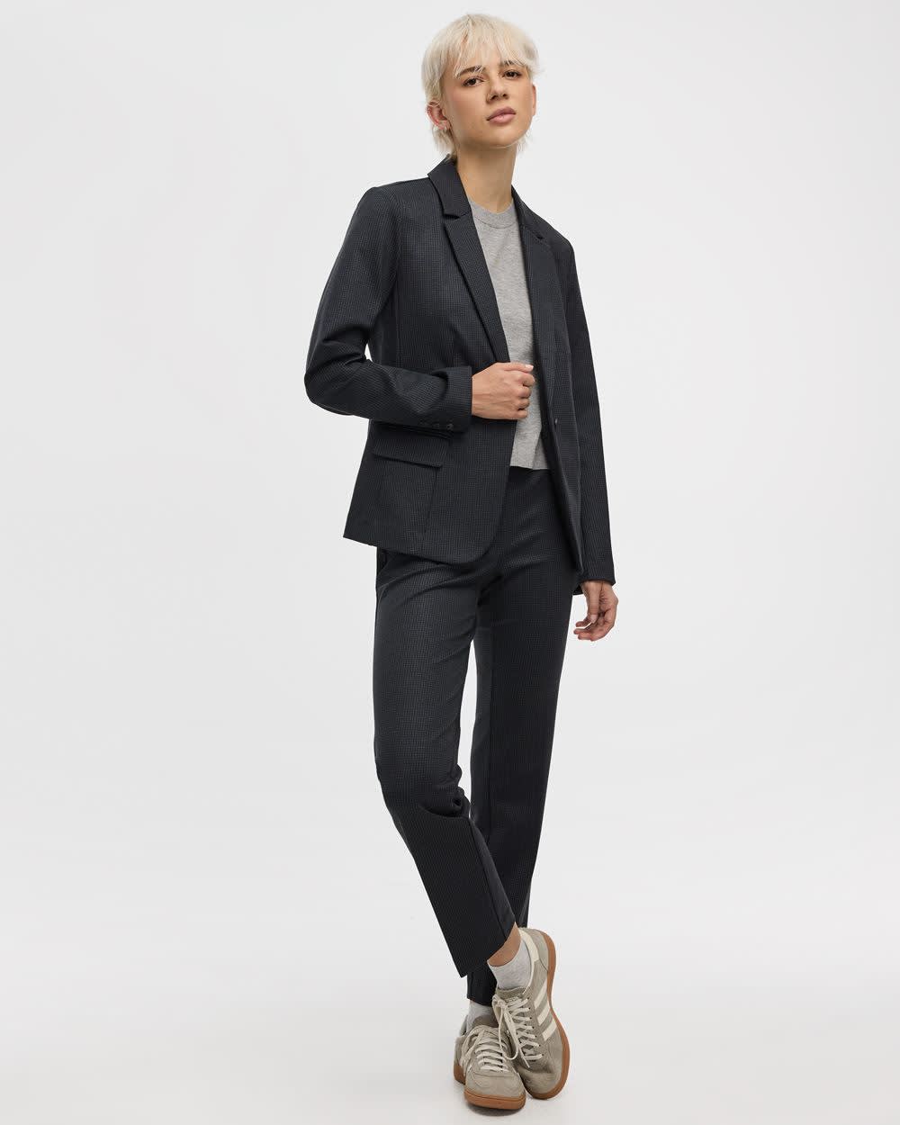 Straight-Leg High-Rise Houndstooth Pants - The Modern Stretch (R) - Image 4