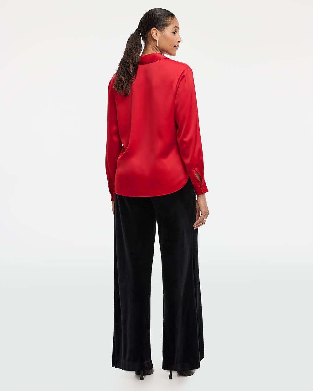 Satin Long-Sleeve Shirt - Image 23