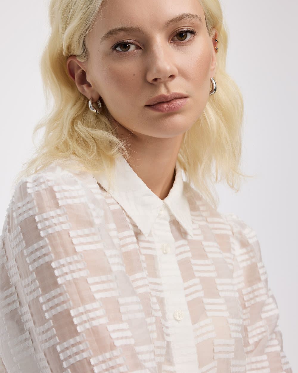Long-Puffy-Sleeve Blouse - Image 4