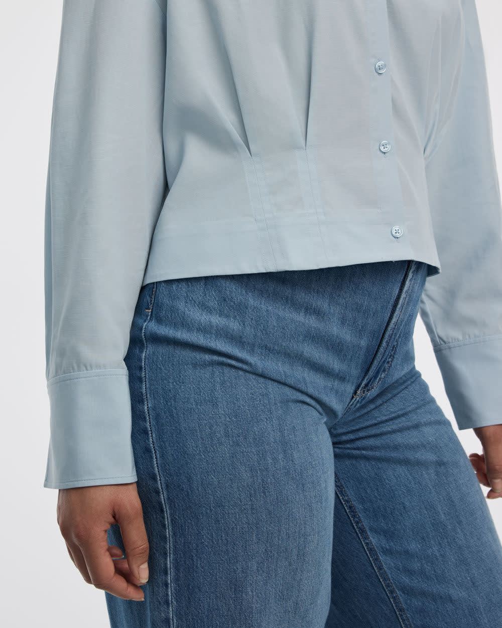 Long-Sleeve Shirt with Cinched Waist - Image 6